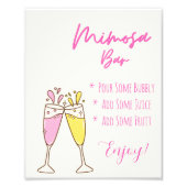 Mimosa Bar Sign – Bubble Bar Display Foto Afdruk (Voorkant)
