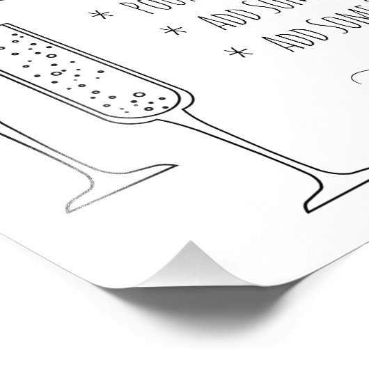 Mimosa Bar Sign – Bubble Bar Display Foto Afdruk (Hoek)