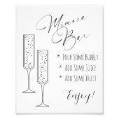 Mimosa Bar Sign – Bubble Bar Display Foto Afdruk (Voorkant)