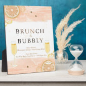 Mimosa Bar Sign – Peach Watercolor Brunch & Bubbly Fotoplaat (Zijkant)