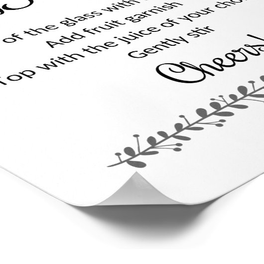 Mimosa Bar Sign - Rochester Poster (Hoek)