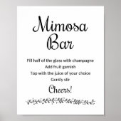 Mimosa Bar Sign - Rochester Poster (Voorkant)