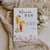 Mimosa Bar Sign, Roos Wedding Bar Sign, Kaart