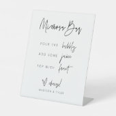 Mimosa Bar Sign Vrijgezellenfeest Wedding Party G4 Reclamebord Met Voetstuk (Voorkant)