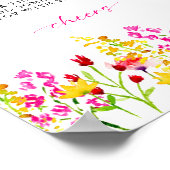 Mimosa Bar Sign Wildflower Vrijgezellenfeest Bloem Poster (Hoek)