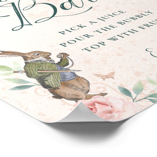 Mimosa Bar Sprookje  Alice In Wonderland Poster (Hoek)