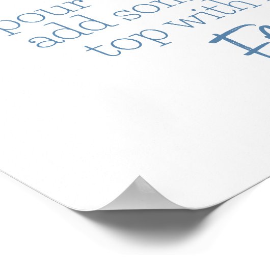 Mimosa Bar Stofblauw Poster (Hoek)