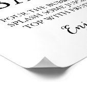 Mimosa Bar Teken Boho Vrijgezellenfeest Bruiloft Poster (Hoek)