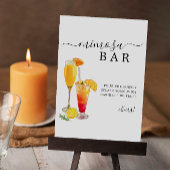 Mimosa Bar Teken, Minimalistische Wedding Bar Teke Kaart