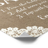 Mimosa Bar-teken | overlapping en kant Poster (Hoek)