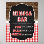Mimosa Bar-teken - Rode Baby Q Poster (Voorkant)