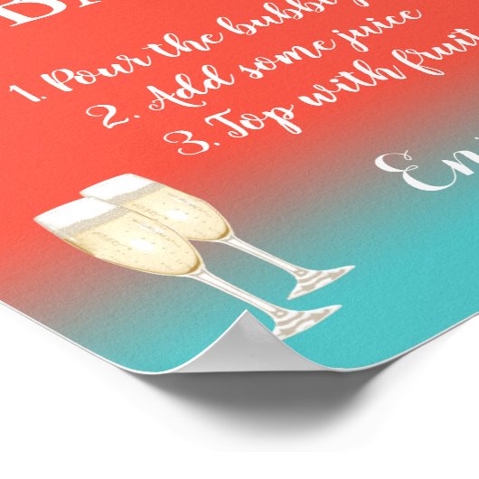 Mimosa Bar-teken | Tropisch beekkoraalrif Poster (Hoek)