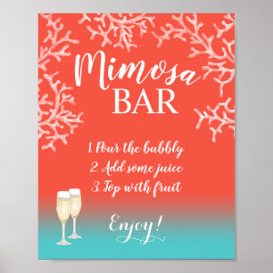 Mimosa Bar-teken   Tropisch beekkoraalrif Poster