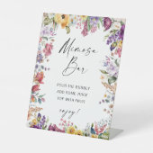 Mimosa Bar Tuin Bloemen Pedestal Sign Reclamebord Met Voetstuk (Voorkant)