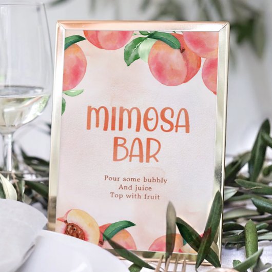 Mimosa Bar voor kleine Baby showers Poster