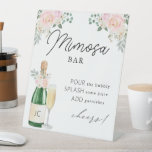 Mimosa Bar Vrijgezellenfeest Pedestal Sign Reclamebord Met Voetstuk<br><div class="desc">Deze leuke accessoire is perfect voor je feest als je het aanpast!</div>