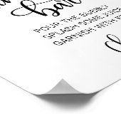 MIMOSA BAR Waterverf Bloemenroze crème teken Poster (Hoek)