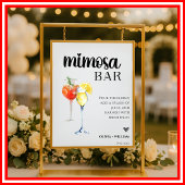 Mimosa Bar Wedding Bar Script Sign Poster
