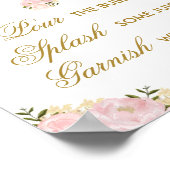 Mimosa Bar Wedding Decorting Blush Pink Floral Poster (Hoek)