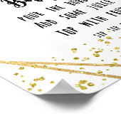 Mimosa Bar Wedding Sign faux Gold confetti Poster (Hoek)