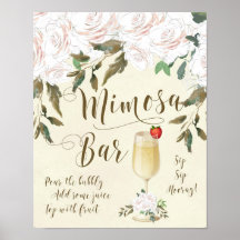 Mimosa Bar Wedding Sign Iory florals