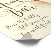 Mimosa Bar Wedding Sign Lila paars Poster (Hoek)