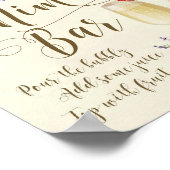 Mimosa Bar Wedding Sign Lila paarse lavender Poster (Hoek)