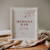 Mimosa Bar Wedding Sign Poster