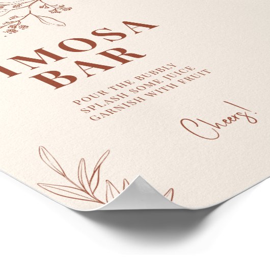 Mimosa Bar Wedding Sign Poster (Hoek)