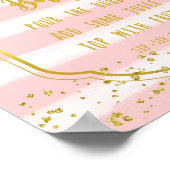 Mimosa Bar Wedding Sign roze Gold confetti Poster (Hoek)