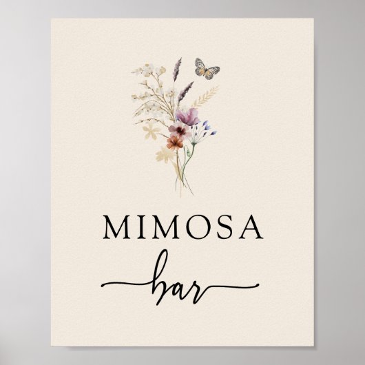Mimosa Bar Wilde Bloem Poster (Voorkant)