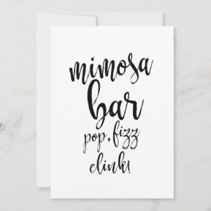 Mimosa Bar Zwart en Wit Betaalbaar Trouwbord