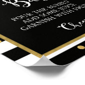 Mimosa Bar Zwart & Goud Bord Poster (Hoek)