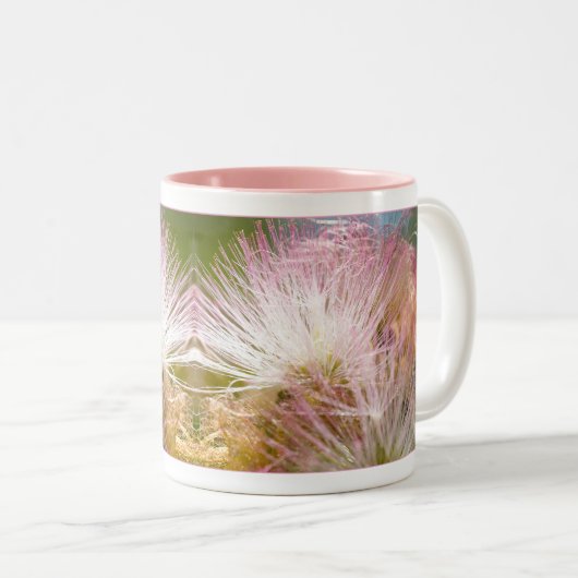 Mimosa Blossom Tweekleurige Koffiemok (Voorkant rechts)