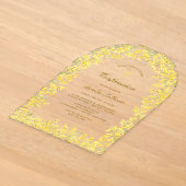 Mimosa Boog Bevestiging Acryl Uitnodigingen (Laagn)