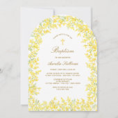 Mimosa Boog Doop Uitnodiging (Voorkant)