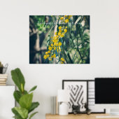 Mimosa-boom met gele bloemen poster (Thuiskantoor)