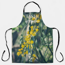 Mimosa-boom met gele bloemen schort