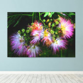 Mimosa boombloesems canvas afdruk (Insitu (Houten vloer))