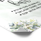 Mimosa-bord met bridale trouwdouche eucalyptus poster (Hoek)