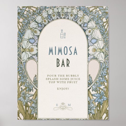 Mimosa Bord Vintage 1920 Poster (Voorkant)