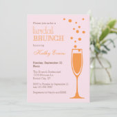 Mimosa Bridal Brunch Bridal Shower Uitnodiging (Staand voorkant)