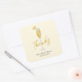 Mimosa Brunch Cocktail Glass Vrijgezellenfeest Vierkante Sticker (Envelop)