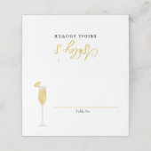 Mimosa Brunch en Bubbelende Shower Tafelnummer Plaatskaartje (Buitenkant ongevouwen)