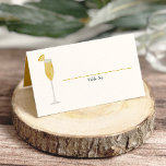 Mimosa Brunch en Bubble Shower Table Number Plaatskaartje<br><div class="desc">Deze plaatskaart kenmerkt een schilderij van de waterverf van een mimosa glas. Pas aan met uw informatie en verander om het even welke formulering om uw gebeurtenis aan te passen.</div>