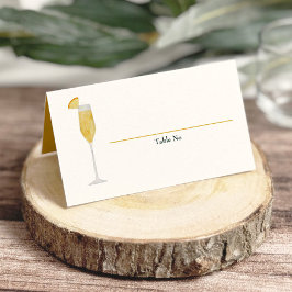 Mimosa Brunch en Mousserende Shower Tafelnummer Plaatskaartje