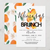 Mimosa Brunch Hand Drawn Bridal Shower Kaart (Voorkant / Achterkant)