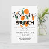 Mimosa Brunch Hand Drawn Bridal Shower Kaart (Staand voorkant)