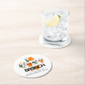 Mimosa Brunch Hand Drawn Vrijgezellenfeest Ronde Kartonnen Onderzetter (Insitu)