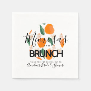 Mimosa Brunch Hand Drawn Vrijgezellenfeest Servet